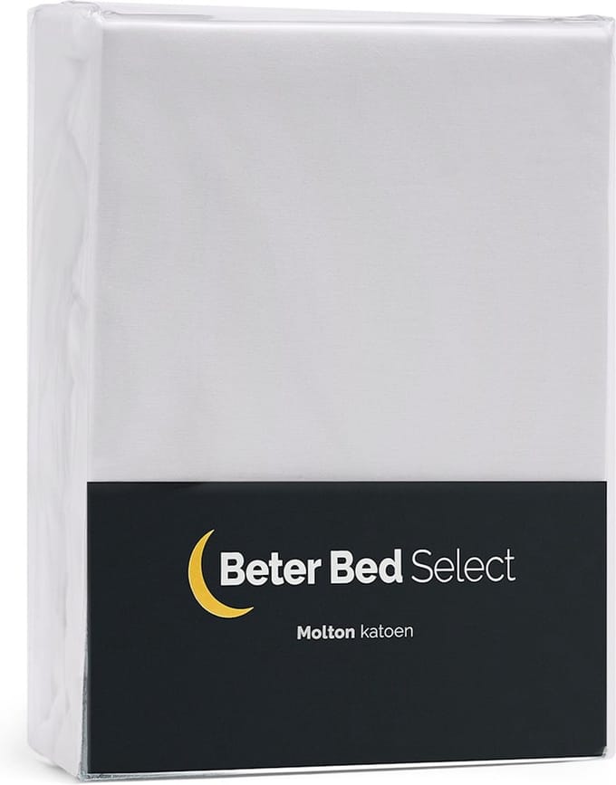 Beter Bed Select Molton 140 x 210 cm - Matrasbeschermer - Matrashoes - 30 cm - Wit