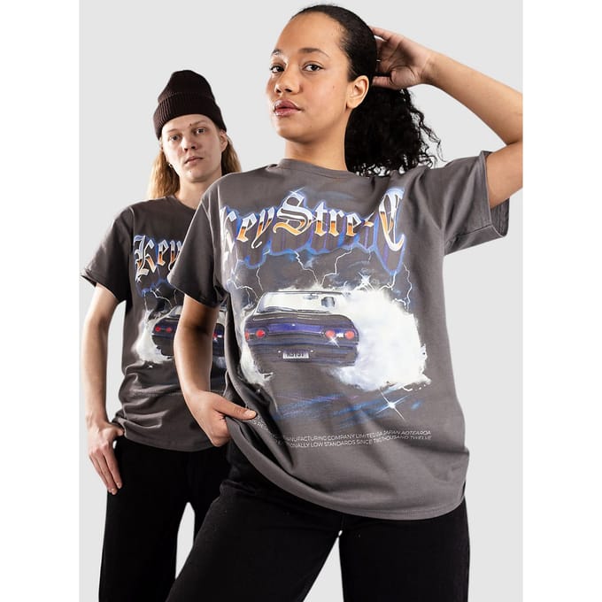 Key Street Burn Out T-Shirt grijs
