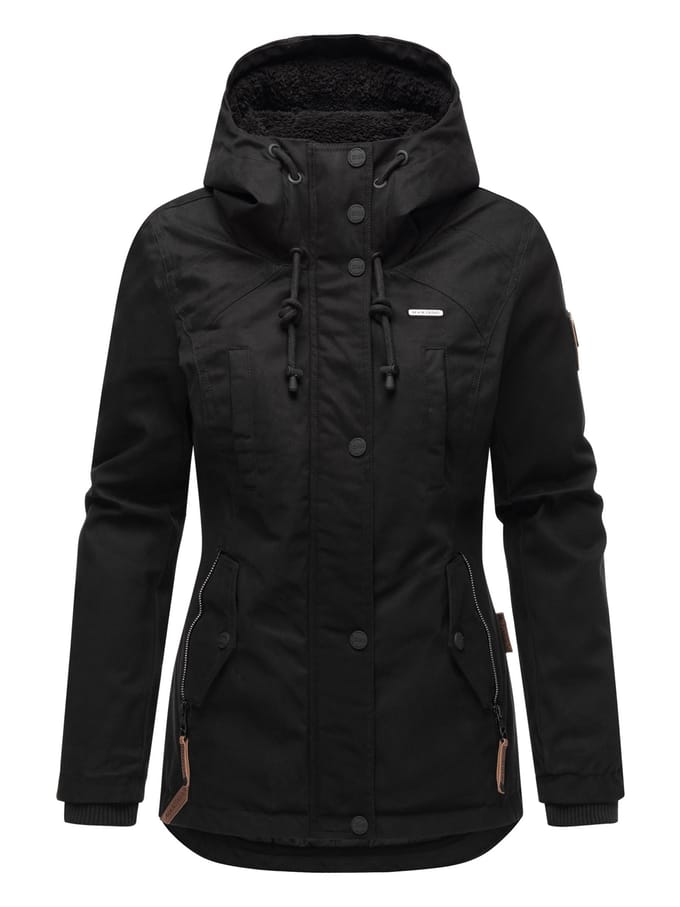 Marikoo dames winterjas met teddyfleece voering & capuchon