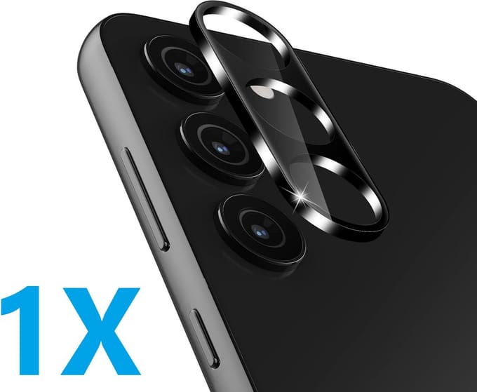 Camera lens Protector 1x Geschikt voor: Samsung Galaxy S25 Plus - screen protector - glas - bescherm je camera - beschermglas - Zwart