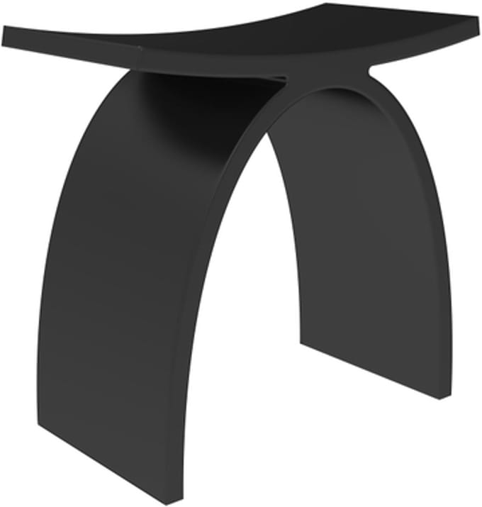 Zeza Solid Douchekruk - 42.5x23x42cm - solid surface - mat zwart