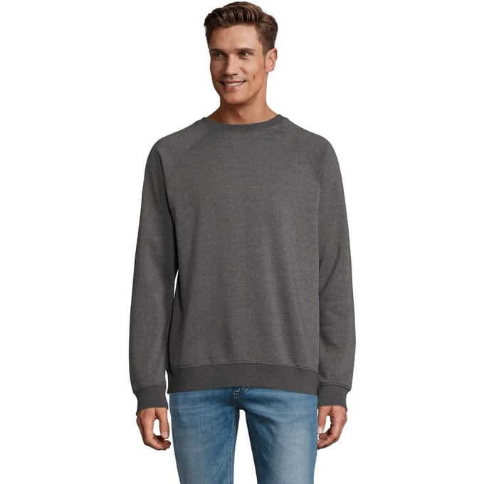 SOLS Unisex Space Melange Sweatshirt voor volwassenen (Houtskoolmelange)