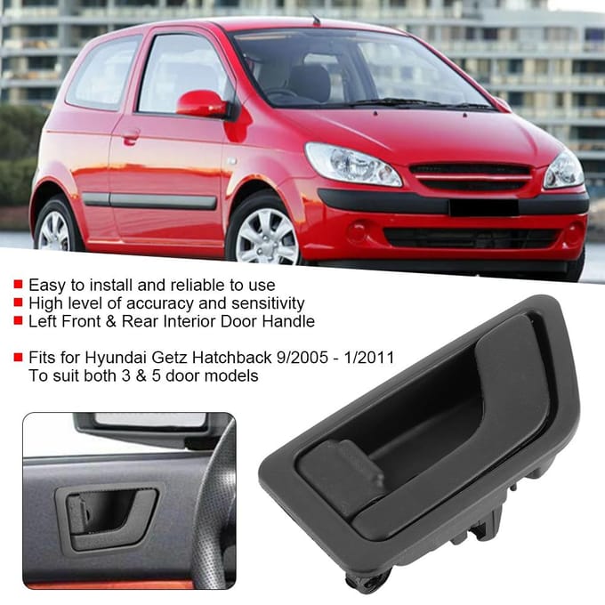 Deurgreep linksvoor, geschikt voor Hyundai Getz Hatchback 2005-2011 black