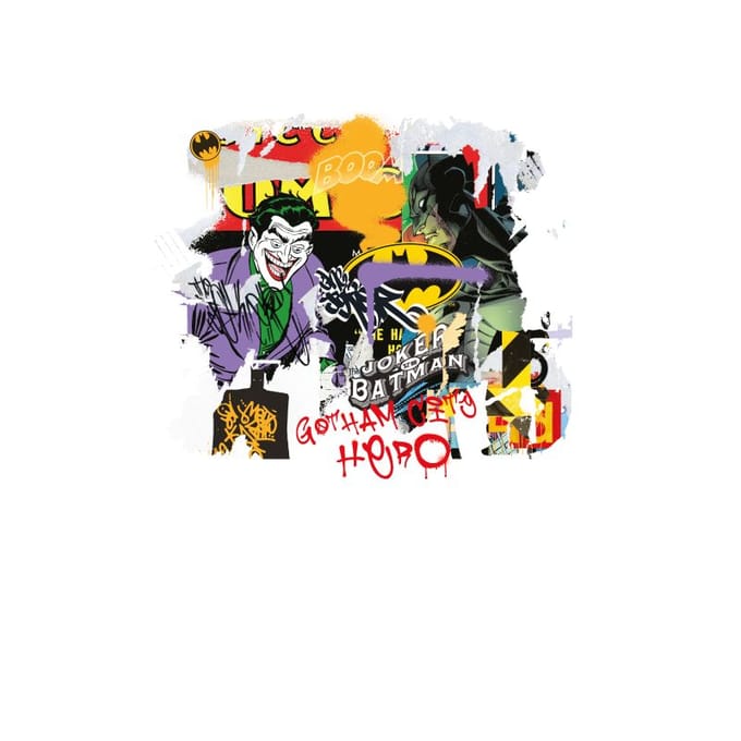 DC Batman Collage Men's T-Shirt - White - S