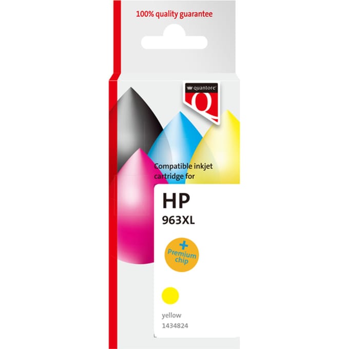 Inktcartridge Quantore alternatief tbv Hp 963XL 3JA29AE hc geel