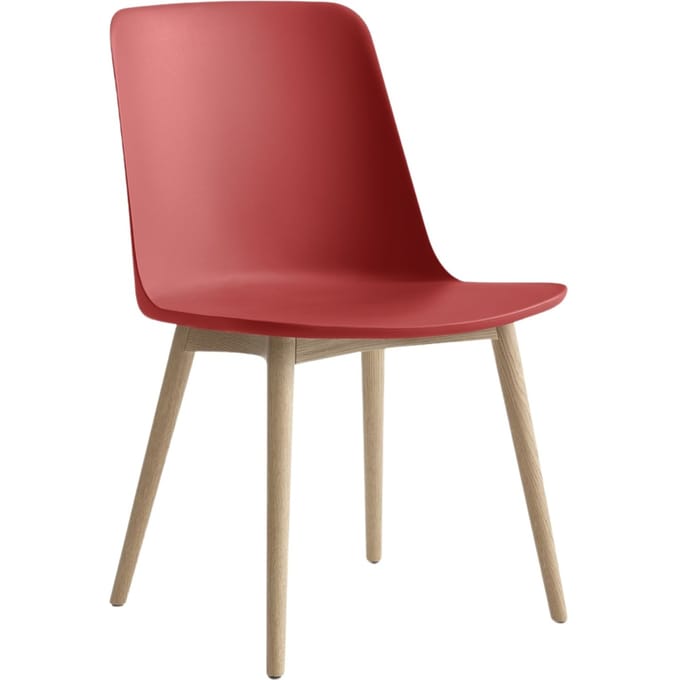 &Tradition Rely HW71 Stoel - vermilion red - oak