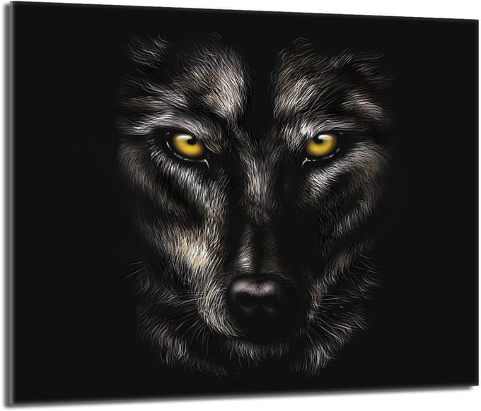 TMK ArtDeko - Snijplank - Energiek Wolf - Glas - Veilig en Veelzijdig