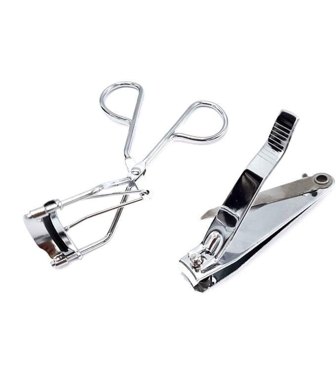 Gadgetpoint - Wimperkruller & Nagelknipper - Stevig - Teennagels Knipper - Knippen - Combi set van 2 - RVS