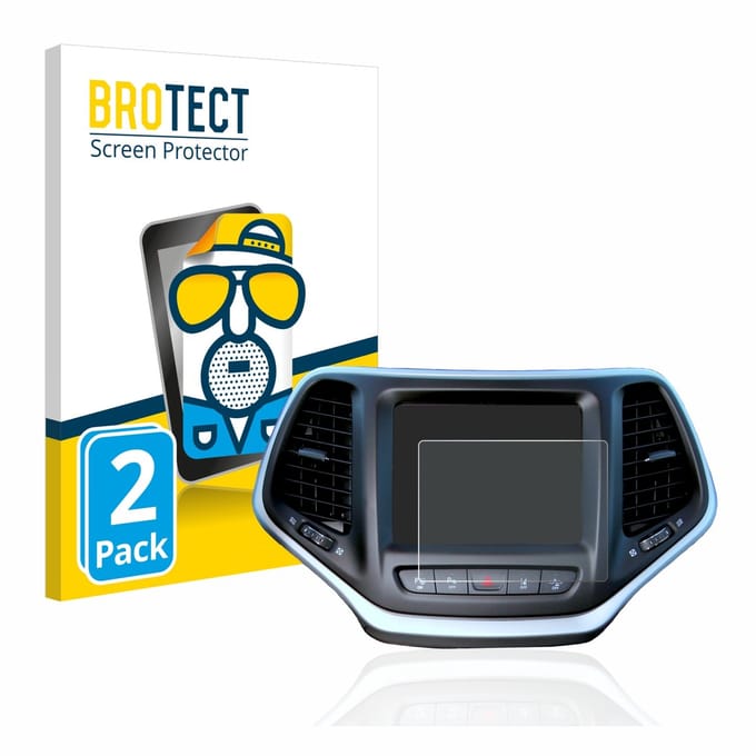 BROTECT - Screenprotector voor Jeep Cherokee BJ 2014-2018 (Uconnect 8.4") - Folie Beschermfolie matte 2 Stuks