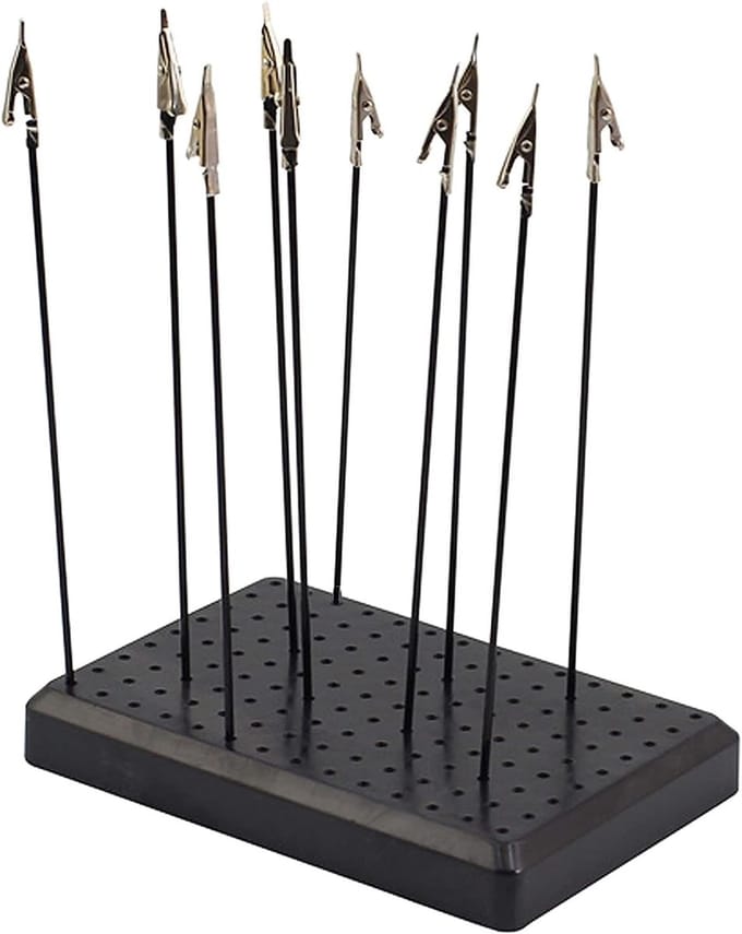Dailygoods - 10 Stuks Alligator Clip Sticks met Base voor Modelbouw