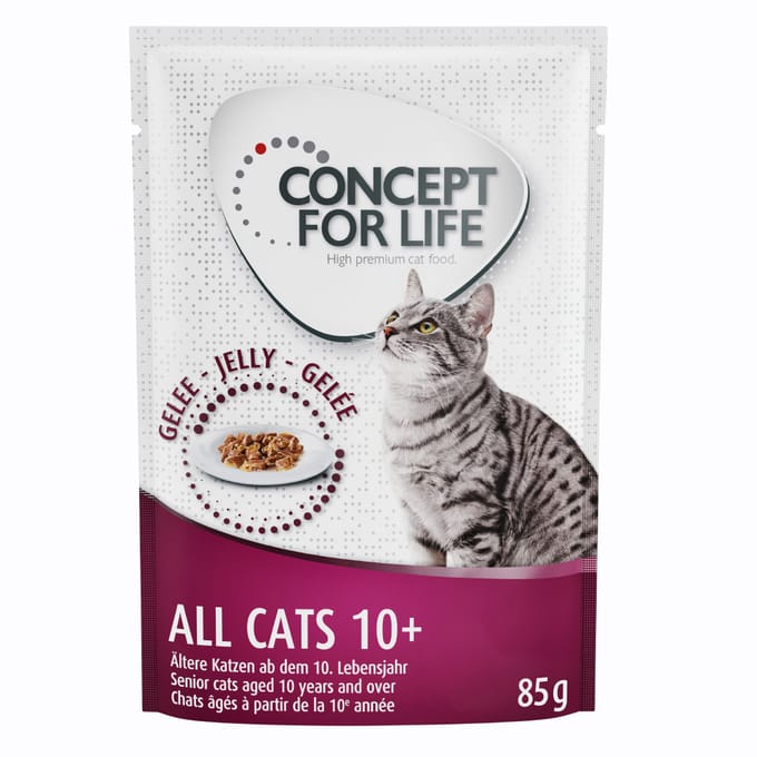 12x85g All Cats 10+ in Gelei Concept for Life Kattenvoer