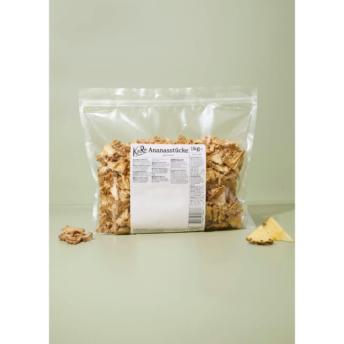 Gedroogde ananasstukjes 1 kg