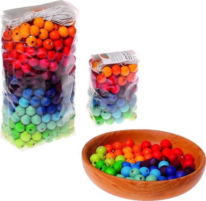 Grimm's 120 Small Wooden Beads