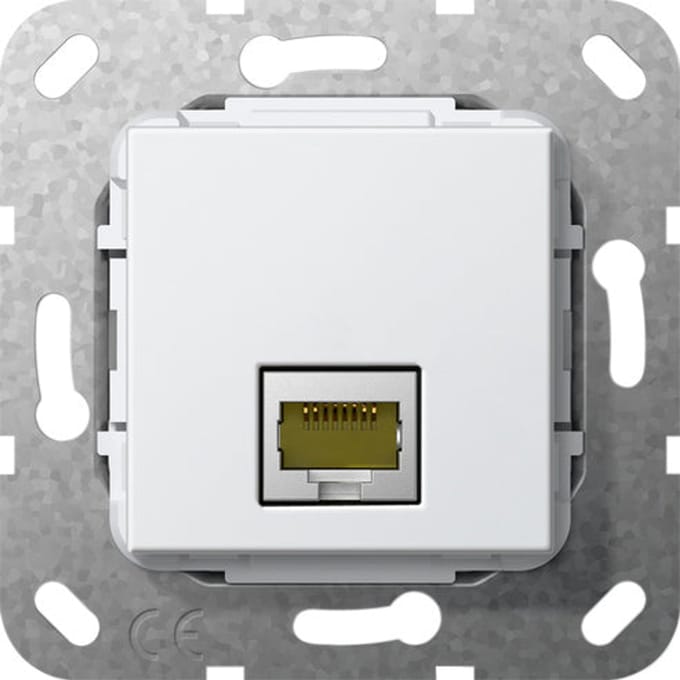Gira RJ45 Cat 6A 10GB Geslachtsveranderaar Basismodule - 569503