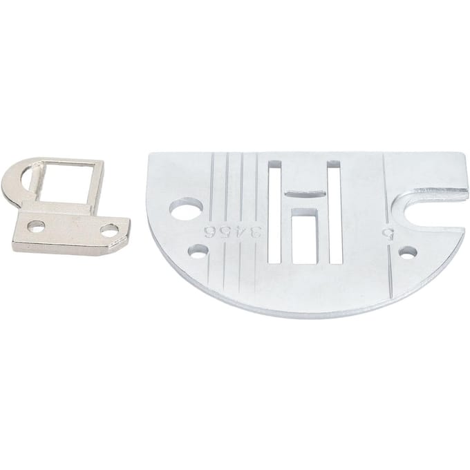 Plaque à aiguille de couture Acier Robuste 317398 Accessoire Plaque à aiguille avec griffe d'entraînement pour Singer Couture white
