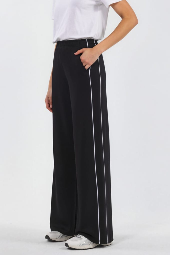 Contrast Binding Detail Modal Touch Wijde Pantalon