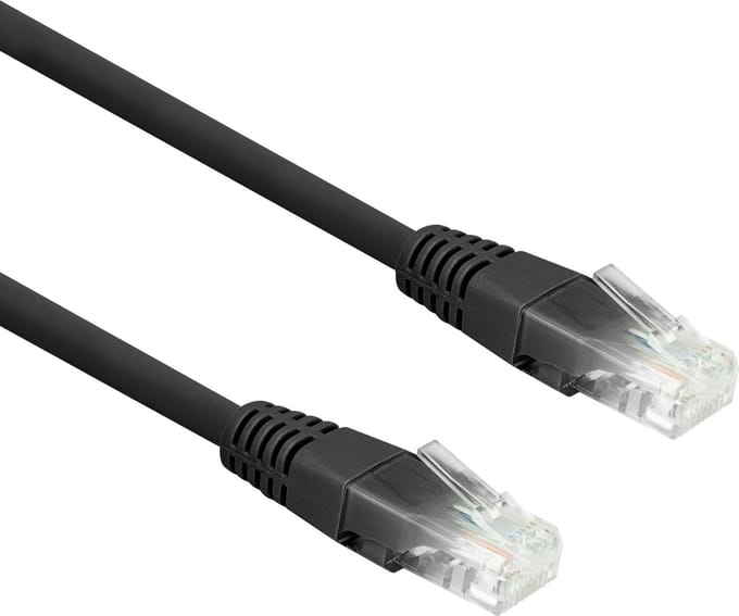 Eminent Zwarte 2 meter U/UTP CAT6 patchkabel met RJ45 connectoren IM8902