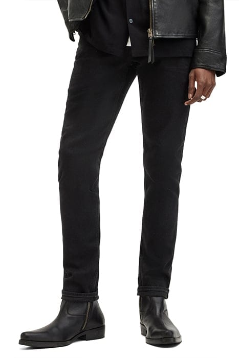 AllSaints Rex Jet Black Größe: W38L30 | Slim Jeans Outlet | Herren | Schwarz