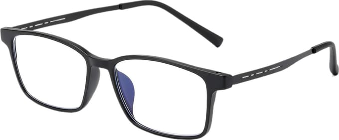 Blauw Licht Bril - Computer Bril - Scherm Tijd - Vierkant Frame - 14.4 cm - Zwart