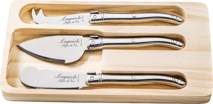 Laguiole Style de Vie Kaasmessenset Premium Line - 3-delig - RVS