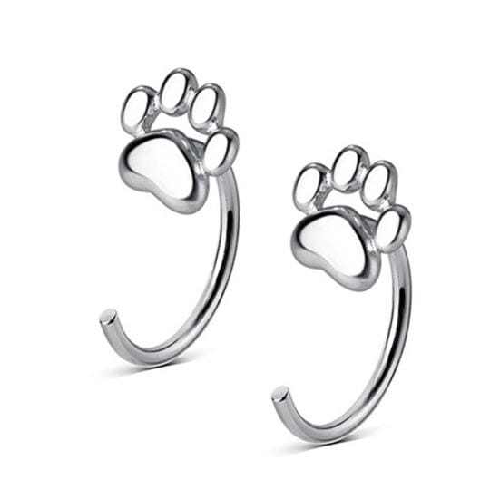 Stijlvolle Oorknopjes Comfortabel Om Te Dragen Sieraden Decoratieve Kattenpoot Oorhaak Oorbellen gray