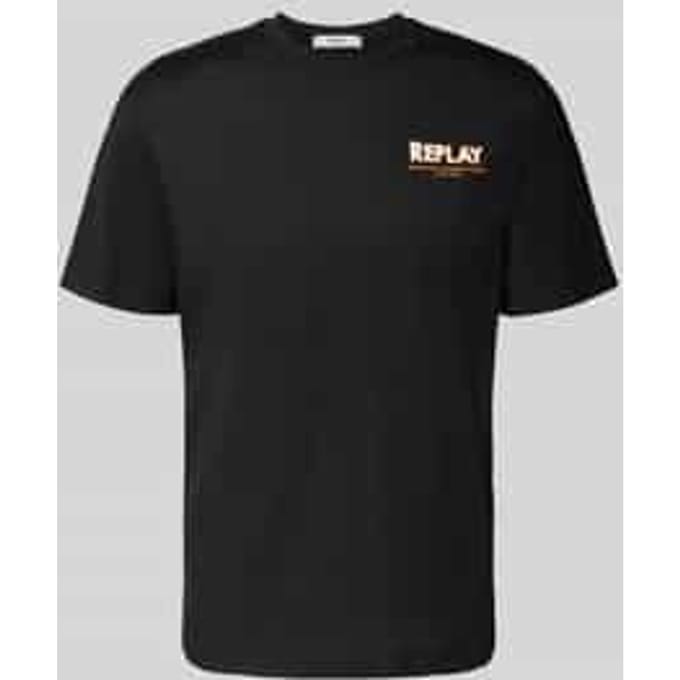 Regular Fit T-shirt met logo-stiksel