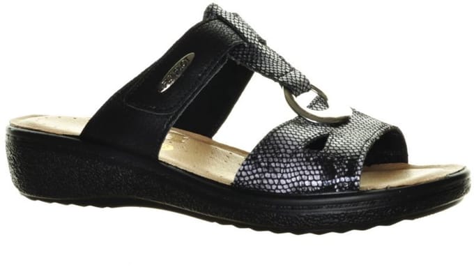 Fly Flot Zwart Instapper Croco maat 41