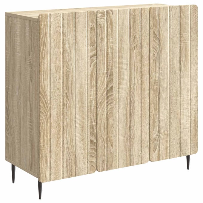 vidaXL - Dressoir - Sonoma - Eiken - 89 - x - 34,5 - x - 82 - cm - Bewerkt - hout