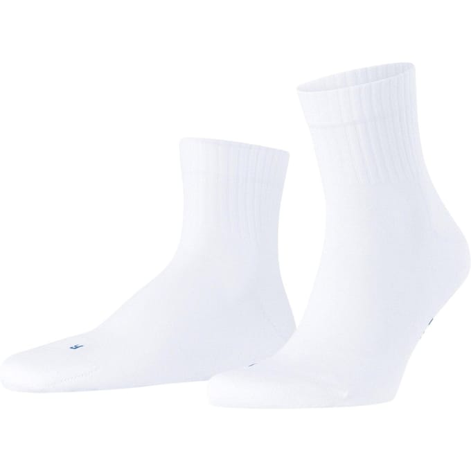 FALKE Run Rib crew eenkleurig katoen functioneel materiaal sokken unisex wit - maat 44-45