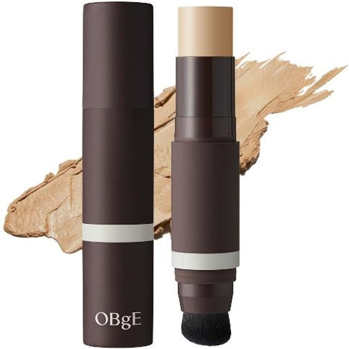 OBgE Natte Foundation voor MANNEN 13g  (3 opties) No.1 Ivory 13g black