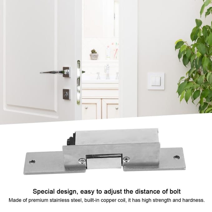 DC 12V Elektrisch Kathodeslot Roestvrij Staal Elektromagnetisch Slot voor Toegangsdeur white