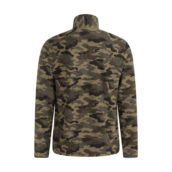 Mountain Warehouse Heren Camber II Camo Half Zip Fleece Top (Groen)