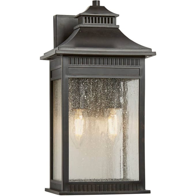 Quoizel LED Wand Buitenlamp Livingston | 2X E14 Max 40W | IP44 | Dimbaar | Imperial Bronze