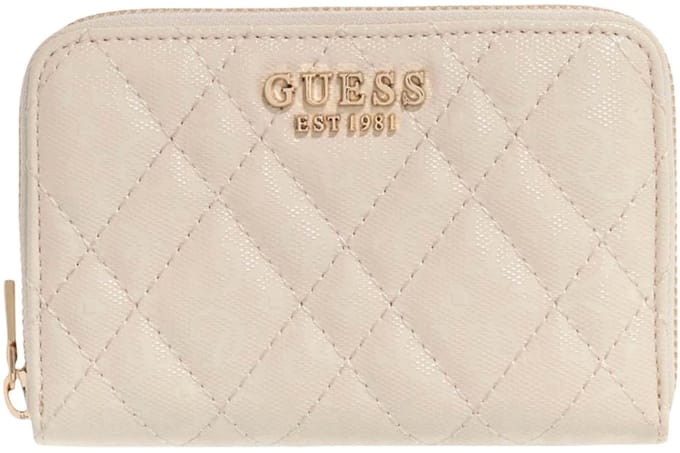 GUESS portemonnee Isemay SLG Medium Zip Wallet Cream White crème