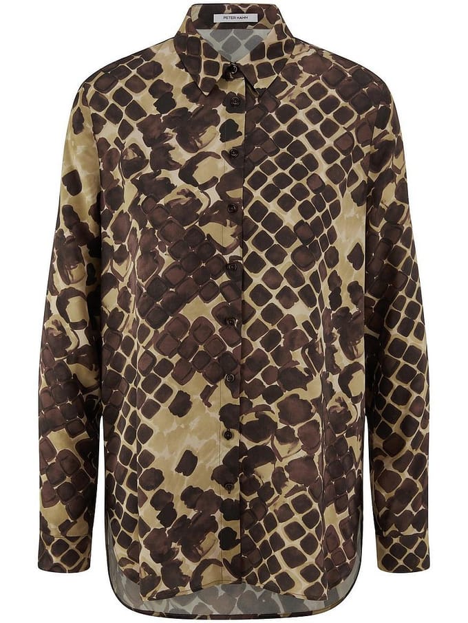 Blouse lange mouwen Van Peter Hahn bruin