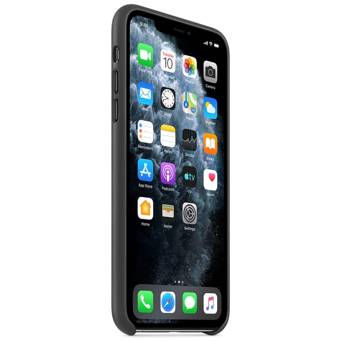 Leather Backcover voor de Apple iPhone 11 Pro Max - Black