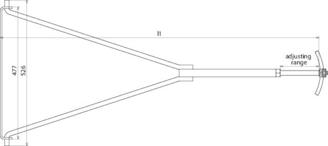 Verstelbare dakrandsteun voor Rd 7-10mm St/tZn 1.05-1.20M - 239000