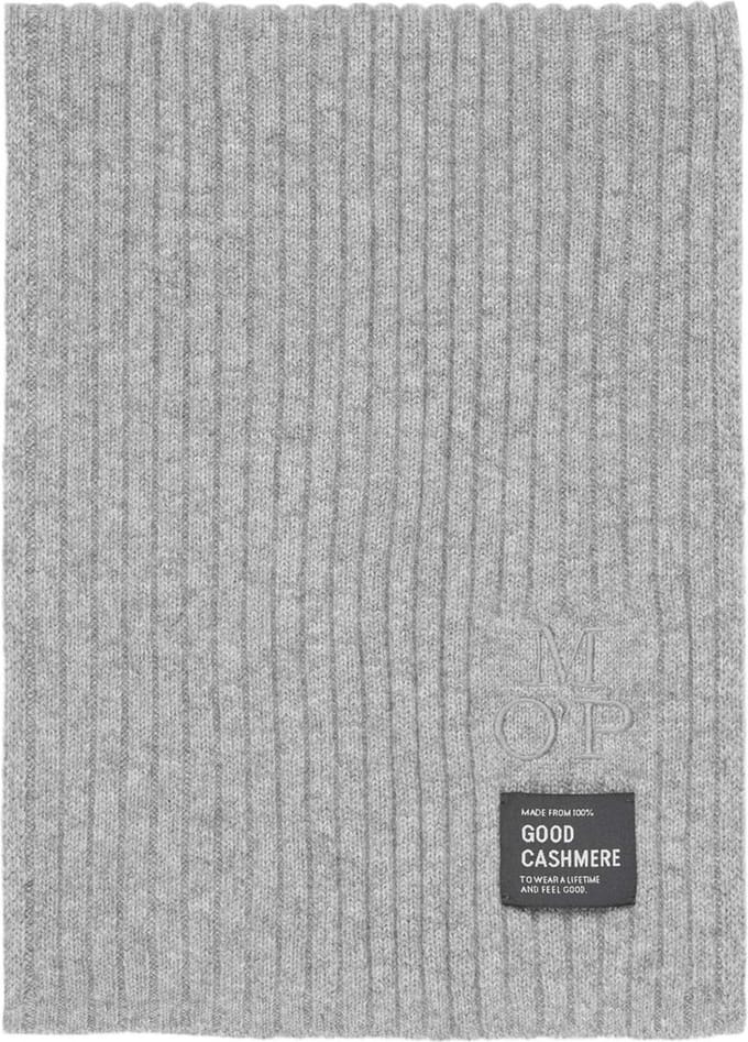 Marc O'Polo Sjaal Knitted Scarf Grey Melange Grijs