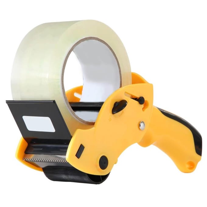 Tape Dispenser Snel Helder Snijdend 3-Punts Structuur Professionele Verpakkingstape Snijder yellow