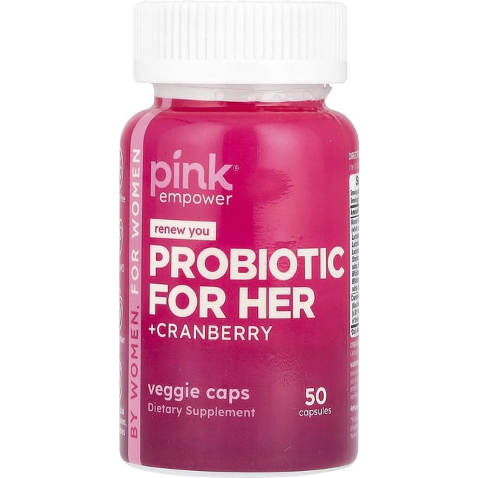 Rose, Probiotique pour Elle + Cranberry, 50 capsules