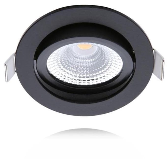 EcoDim Eco-Dim LED inbouwspot kantelbaar 5W mat zwart dim to warm