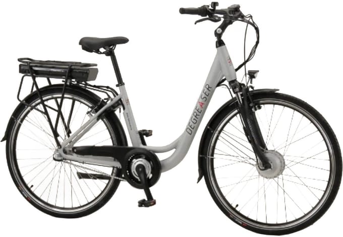 Degreaser Plus dames ebike 45 cm 10.4 Ah Nexus 3 zilver