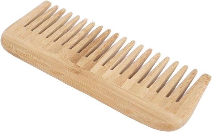 Bamboe Kam - Brede Tandkam - Haar Styling - Flexibele Constructie - 16.5 cm - Natuurlijk