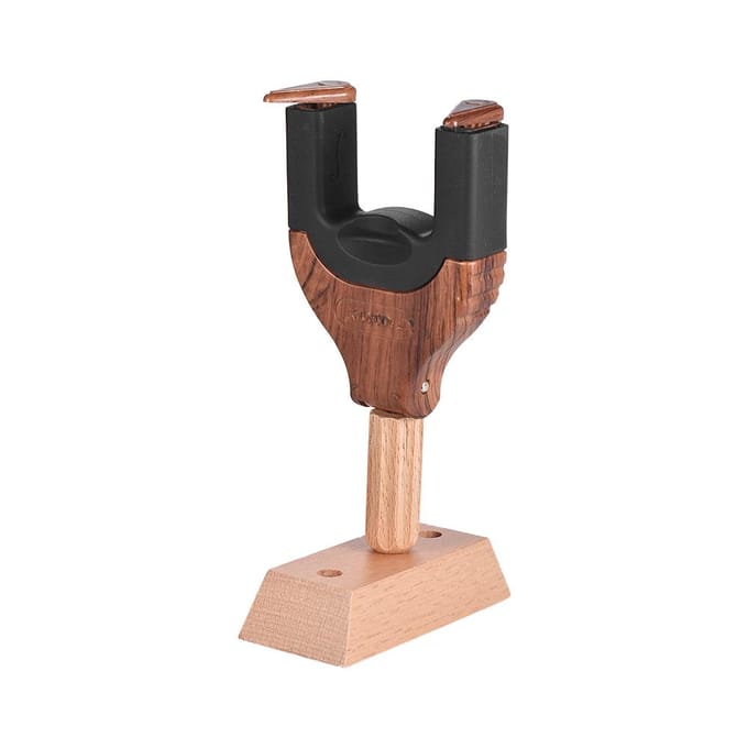 Wandmontage Ukelele Ukelele Uke Hanger Hook Holder Keeper Auto Grip System Rubberen kussen Houten basis helder roze