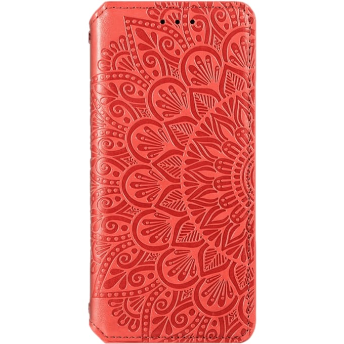 Mocaa Samsung Galaxy S21 Magnetic Mandala Wallet Rood