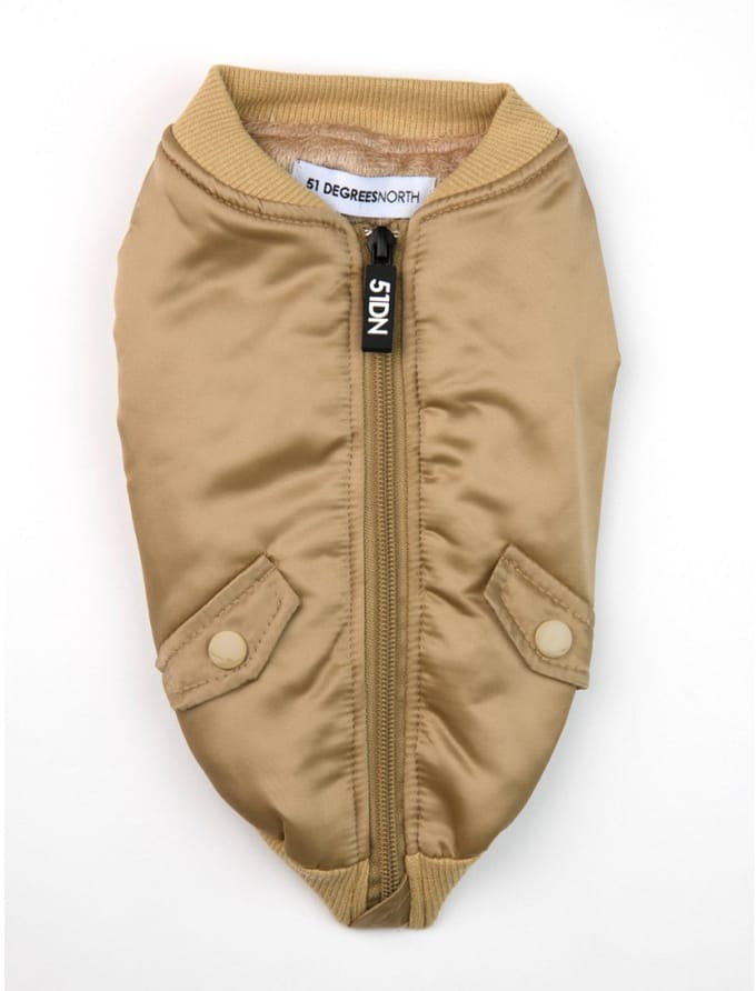 51 Degrees North Bomberjack hond - hondenjas Beige32 cm