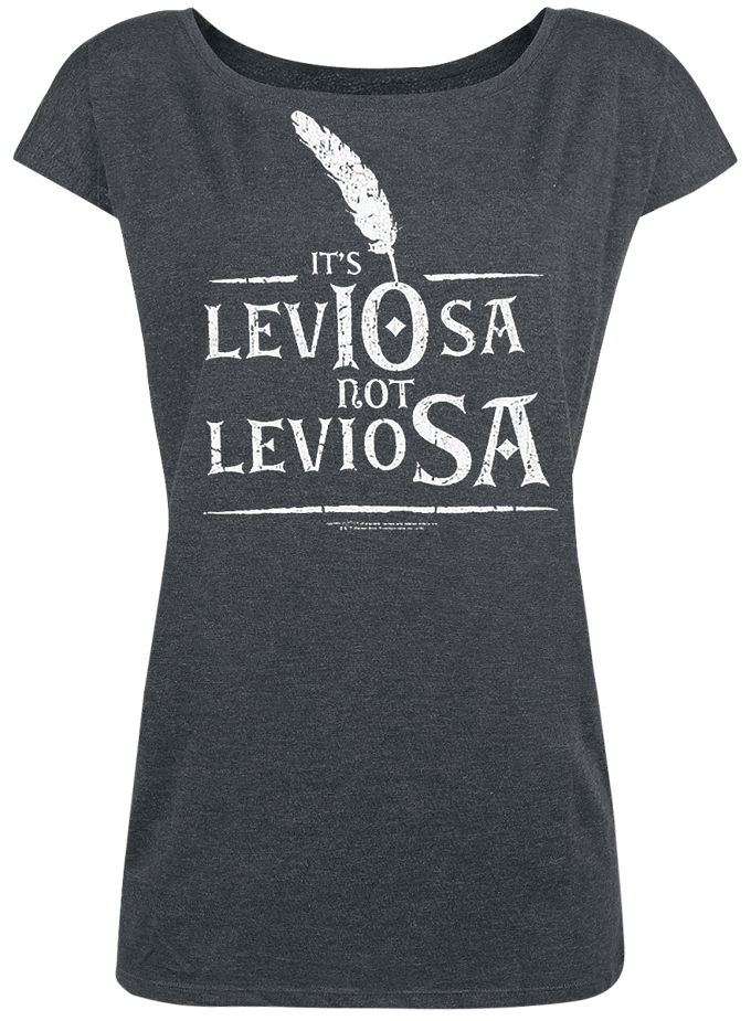 Harry Potter T-shirt - Leviosa - S tot 5XL - voor Vrouwen - donkergrijs gemêleerd