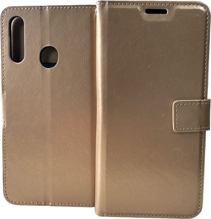 Portemonnee Book Case Hoesje Geschikt voor: Samsung Galaxy A40 - Goud