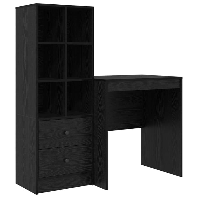 vidaXL - Bureau - Zwart - Eiken - 115,5 - x - 50 - x - 127 - cm - 2 - st