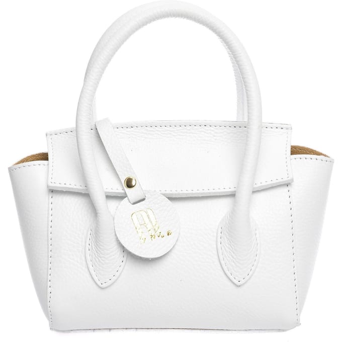 Anna Luchini Wit Rundleer Tas